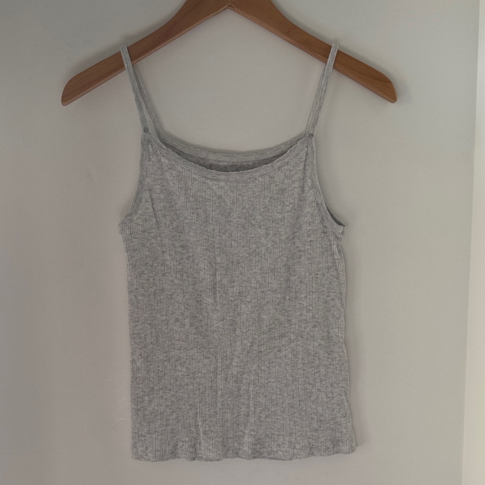 Brandy Melville John Galt Gray Ribbed Cami Tank Top